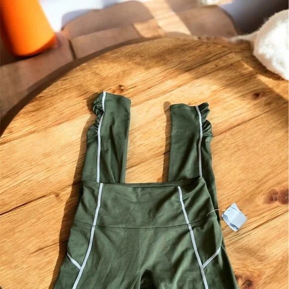 Free People Olive Green High-Waisted Leggings - Picture 13 of 15